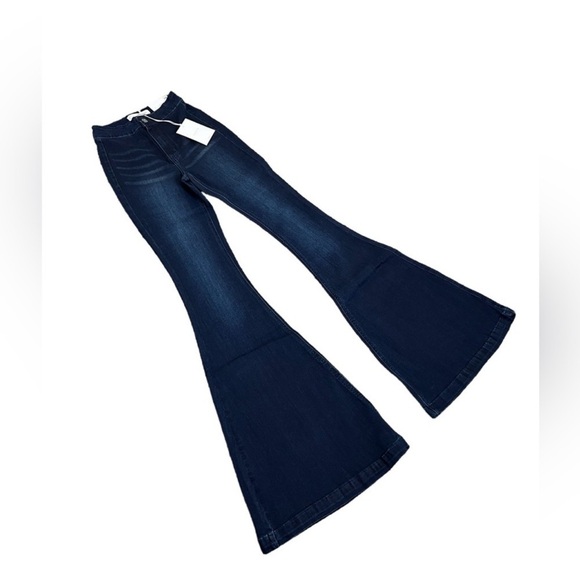 Kancan Dark Wash High Rise Flare Jeans - Picture 5 of 15